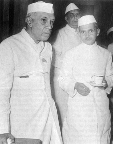  Freedom Fighter Lal Bahadur with Jawaharlal NehruShastri